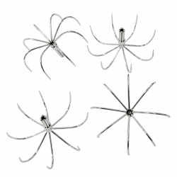 50pcs normal spider squid hooks 08S40 12points 40mm