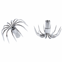 100pcs small spider squid hooks 05S15 12points 15mm