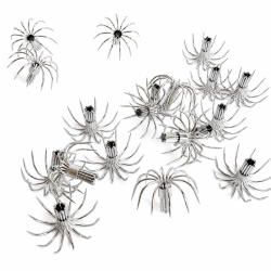 100pcs small spider squid hooks 05S15 12points 15mm