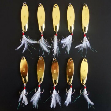 10X Kastmaster Style 3/4 oz GOLD Fishing Spoon, great for Trout,Bass Konoaknne