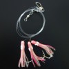 Sabiki Rigs Soft Baits Fishing Lures squid skirt 4/0 Hook[Pink]